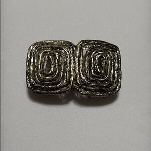 3/$18 GAY BOYER Elegant Silver Swirl BELT BUCKLE